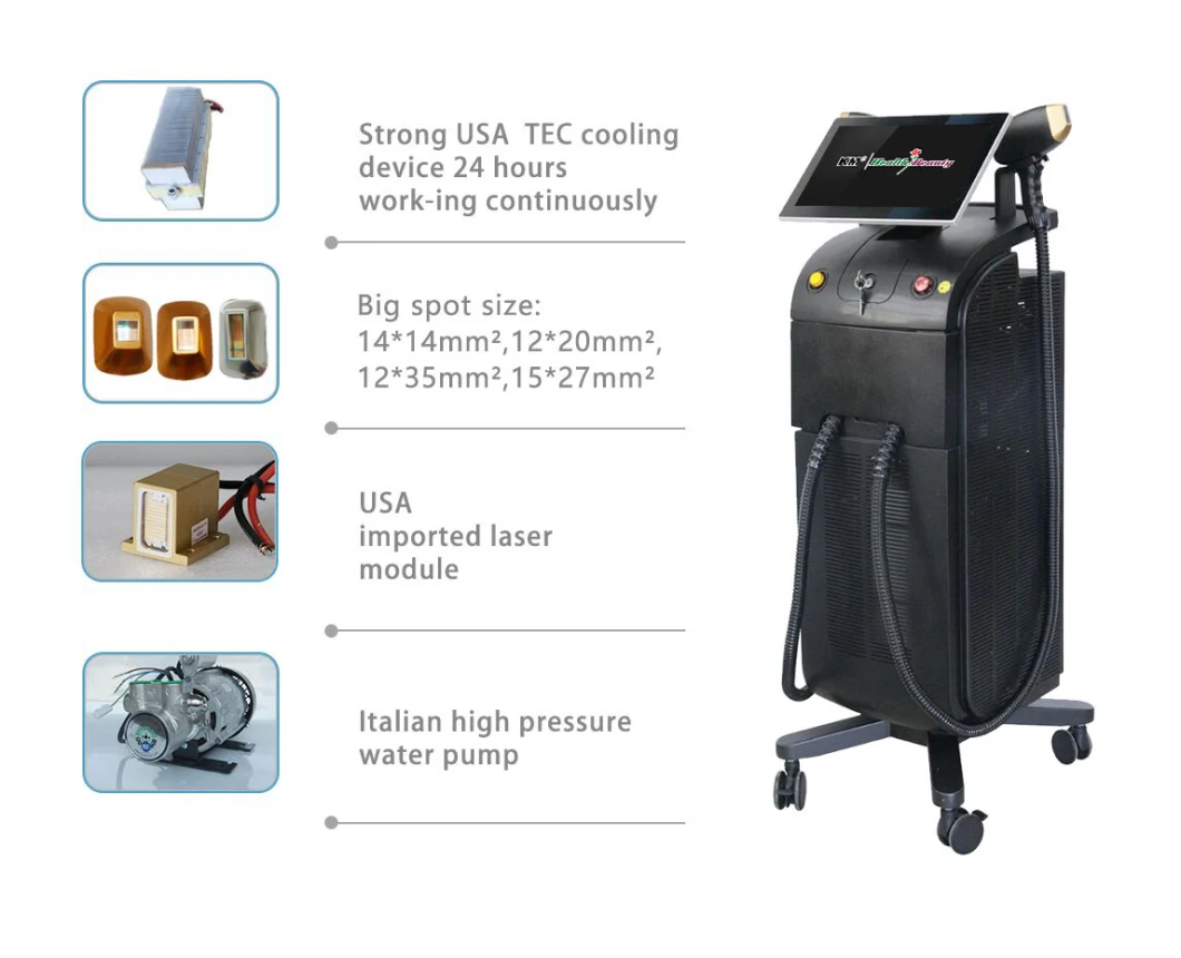 2023 New Tech Arrivals Medical Laser Cosmetics Ice Titanium 808nm Diode Laser Hair Removal Machine Beauty Salon IPL Crystal Skin Care Facial Equipment Supplier